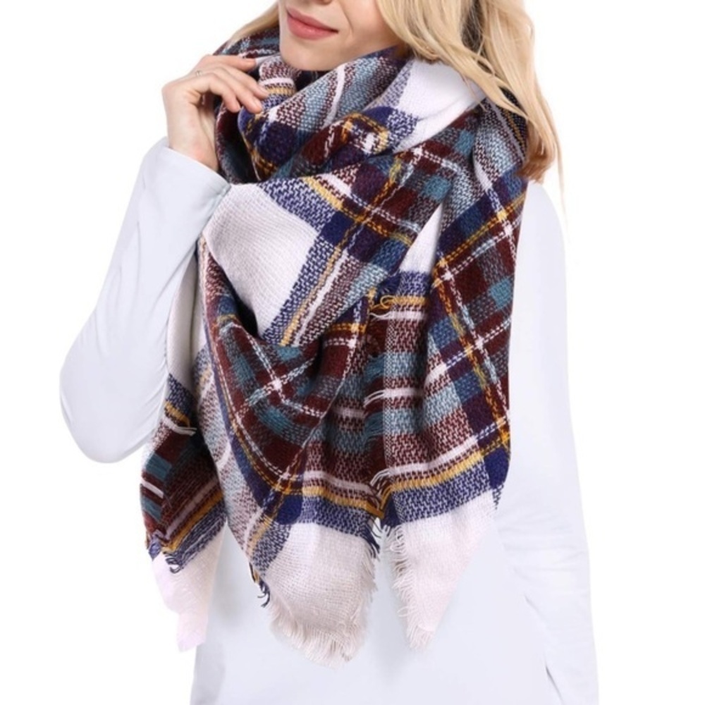 Women’s Blanket Scarf Plaid Fashion Boho Winter Warm Soft Oversized Scarf